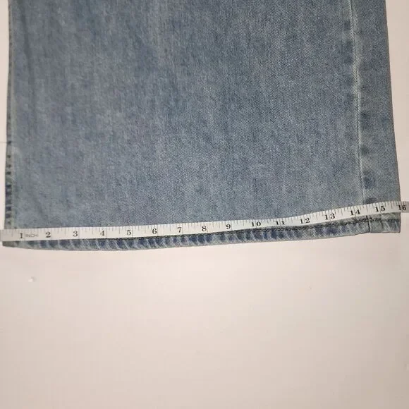 Women's Extra Wide Leg High Rise Front Pleated Jeans - Picture 11 of 12